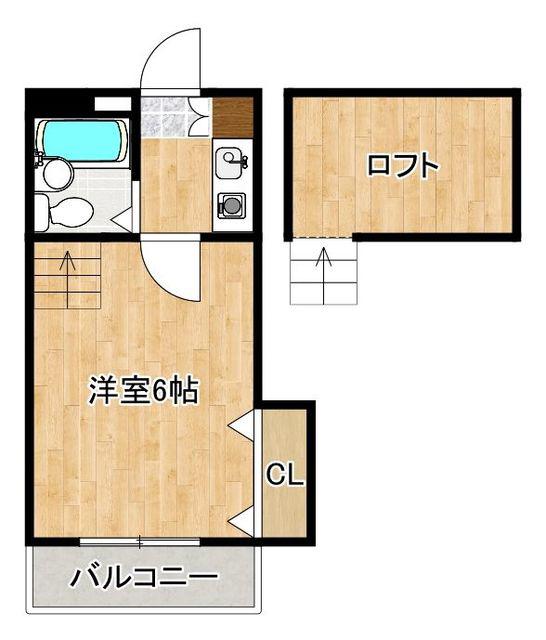 WING雑餉隈(1K/1階)の間取り写真