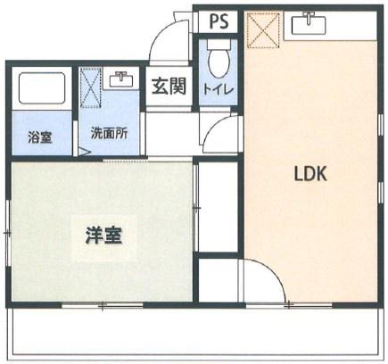 コンフォート名谷III(1LDK/1階)の間取り写真
