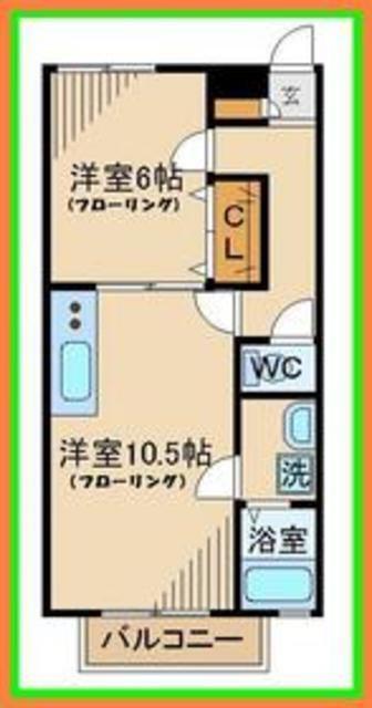 KTハウスIII(1LDK/2階)の間取り写真