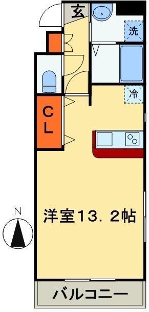 金太郎ヒルズ8(1K/3階)の間取り写真