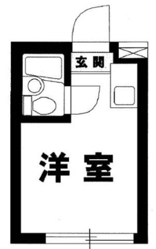 スカイコート品川3(ワンルーム/1階)の間取り写真