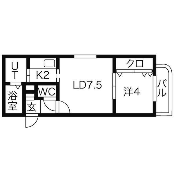 クレアーレ(1LDK/3階)の間取り写真