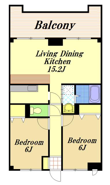 クレスタ妙典(2LDK/5階)の間取り写真