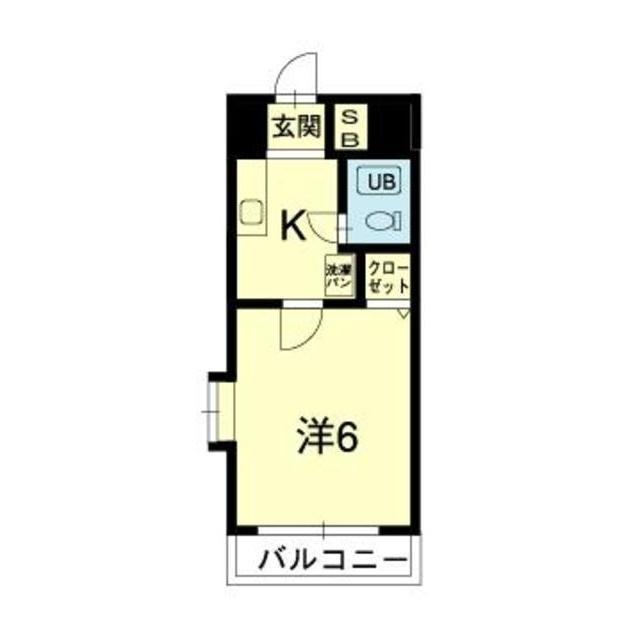 グランピアマンション本荘 407号(1K/4階)の間取り写真