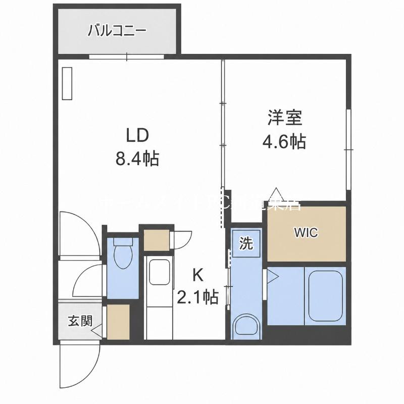 シティレジデンス元町(1LDK/2階)の間取り写真