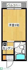 ダイヤコーポ桂川(1K/5階)の間取り写真
