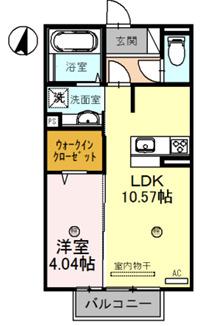 セジュール・T・青山西(1LDK/1階)の間取り写真