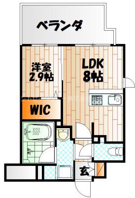 グランフォーレ小倉シティタワー(1LDK/10階)の間取り写真
