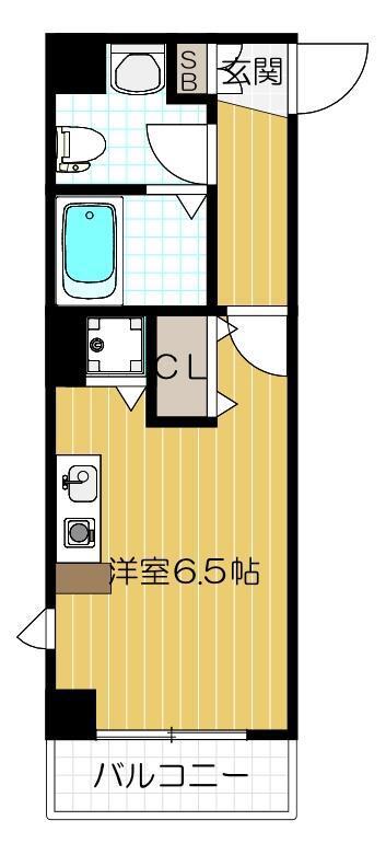 セレブコート日本橋(ワンルーム/7階)の間取り写真
