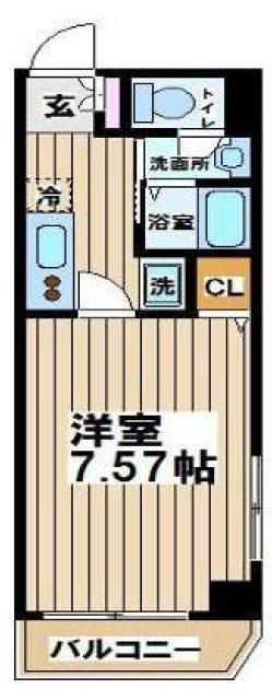 PLAISIR千歳烏山(1K/3階)の間取り写真