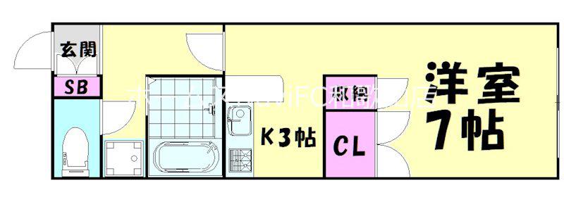 リーゼンラート西大井(1K/1階)の間取り写真