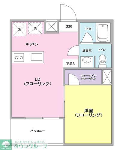 シメントピア(1LDK/3階)の間取り写真