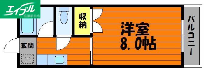 プレアール老松町II(1K/1階)の間取り写真