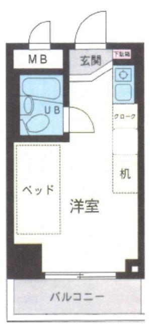 トーショービル(ワンルーム/3階)の間取り写真