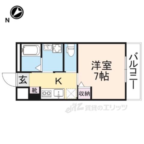 SUN PLACE(1K/2階)の間取り写真