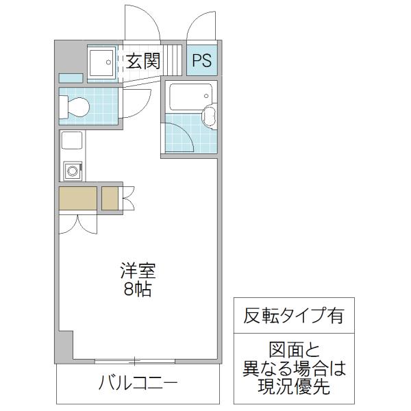 エレガンス佐貫(ワンルーム/2階)の間取り写真