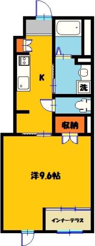 ルナメゾン(1K/1階)の間取り写真