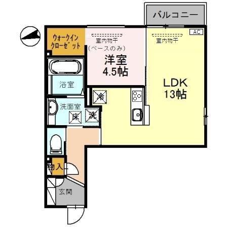 グランセレーネ(1LDK/1階)の間取り写真