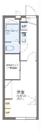 レオパレスすばる(1K/1階)の間取り写真