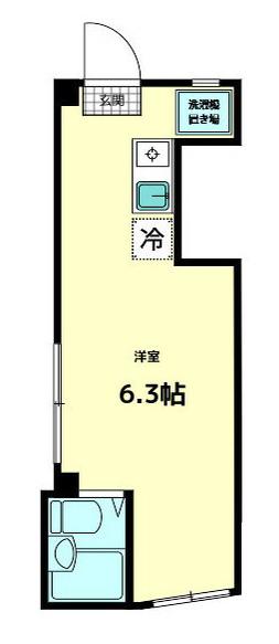 アクセス宮前(ワンルーム/1階)の間取り写真