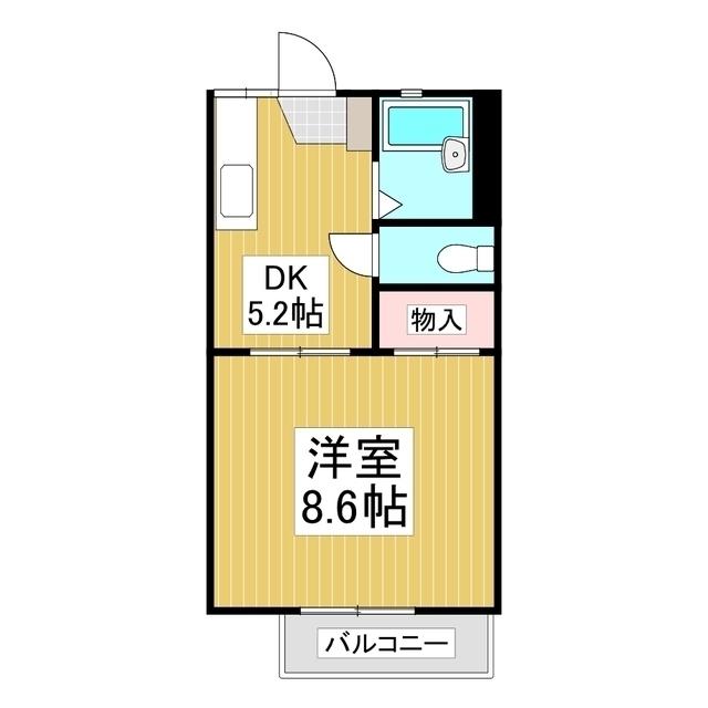 フレグランスりんどう(1DK/1階)の間取り写真