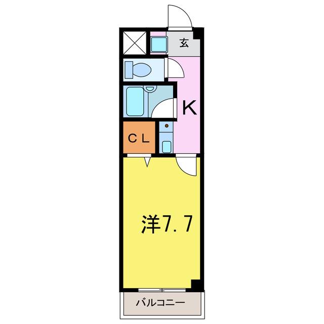 愛教マンション(1K/3階)の間取り写真