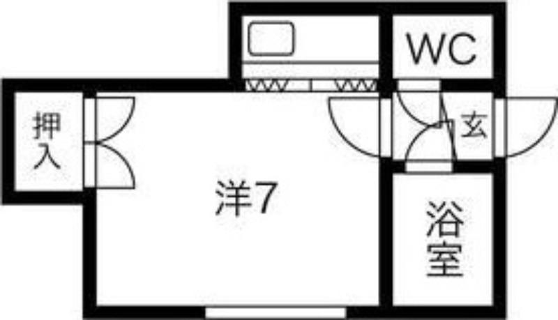 レ・クレージュ(ワンルーム/1階)の間取り写真