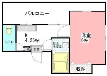 クロノス南鳩ヶ谷II(1K/3階)の間取り写真