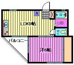 北村アパート(1LDK/1階)の間取り写真