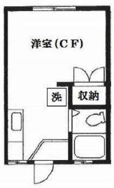 カーサ茜NO.1(ワンルーム/2階)の間取り写真