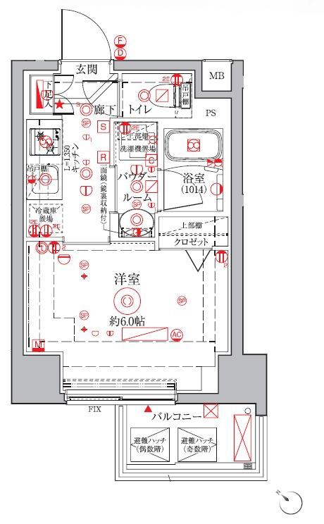 クレイシアアイディゼット横浜桜木町(1K/11階)の間取り写真