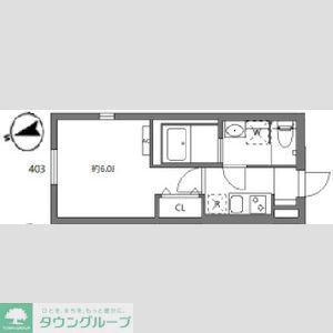 セレヌコート新江古田(1K/4階)の間取り写真