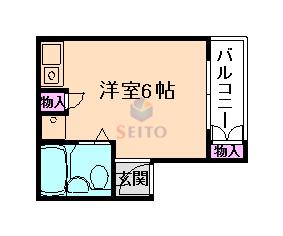 アーバン豊中(ワンルーム/3階)の間取り写真