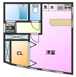 玉屋ハウス(ワンルーム/3階)の間取り写真
