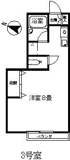 セレーネ(ワンルーム/1階)の間取り写真