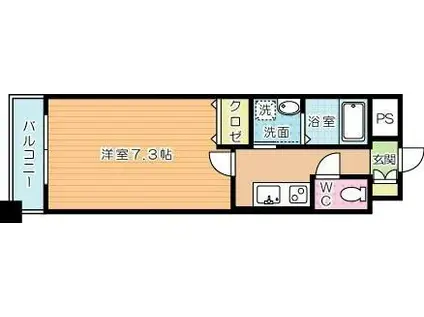 PLAISIR(1K/4階)の間取り写真