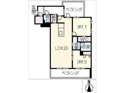 JM HIGASHIYAMA(2LDK/3階)の間取り写真