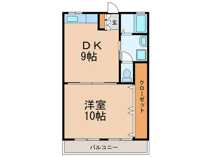 サイトウハイツ(1DK/2階)の間取り写真