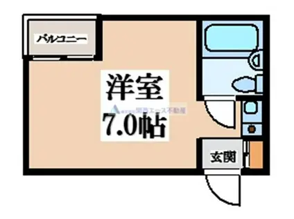 ソラーナ八戸ノ里(1K/3階)の間取り写真