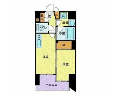 エクセルシオール渋谷(1DK/6階)の間取り写真