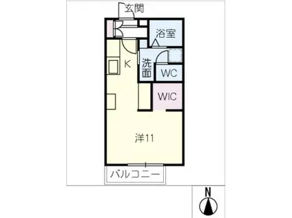 ソフィアコート西沢(ワンルーム/2階)の間取り写真