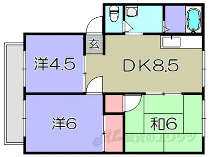 フリーモントマツムラ(3DK/2階)の間取り写真