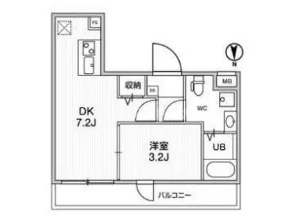 アルティザ葛西(1DK/5階)の間取り写真