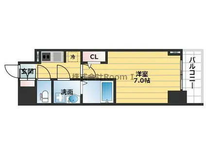 S-RESIDENCE堺筋本町DEUX(1K/3階)の間取り写真