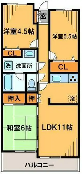 ダイアパレス千葉美術館 2階階 間取り