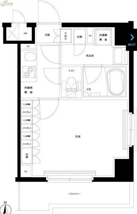 ルーブル武蔵小杉伍番館 1階階 間取り