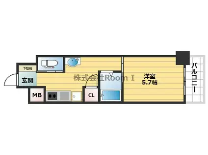 シャトー・デ・シリウス(1K/10階)の間取り写真