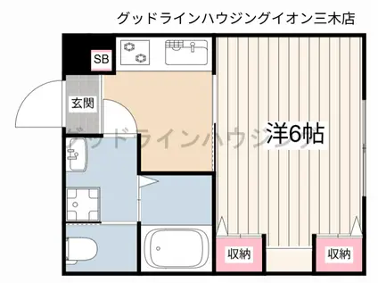 PRECIOUS SCENE I(1K/1階)の間取り写真