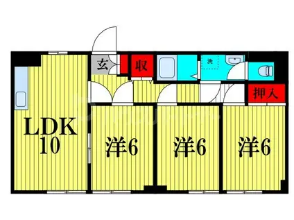 三協コーポ(3LDK/1階)の間取り写真