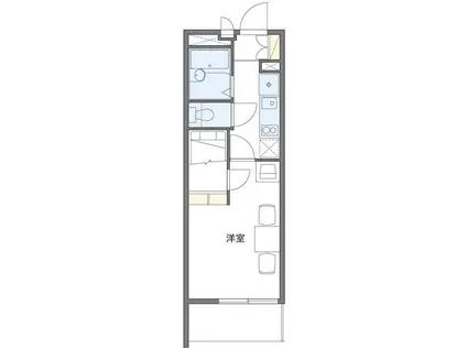 レオパレス大和田(1K/3階)の間取り写真